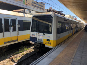 Renfe Feve narrow gauge train at Santander Station