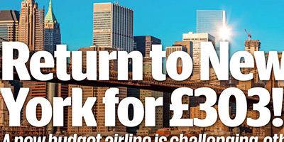 Return to New York for £303